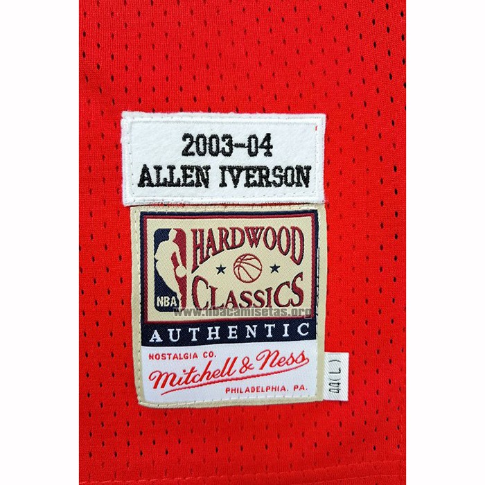 Camiseta Philadelphia 76ers Allen Iverson NO 3 Retro Azul Rojo